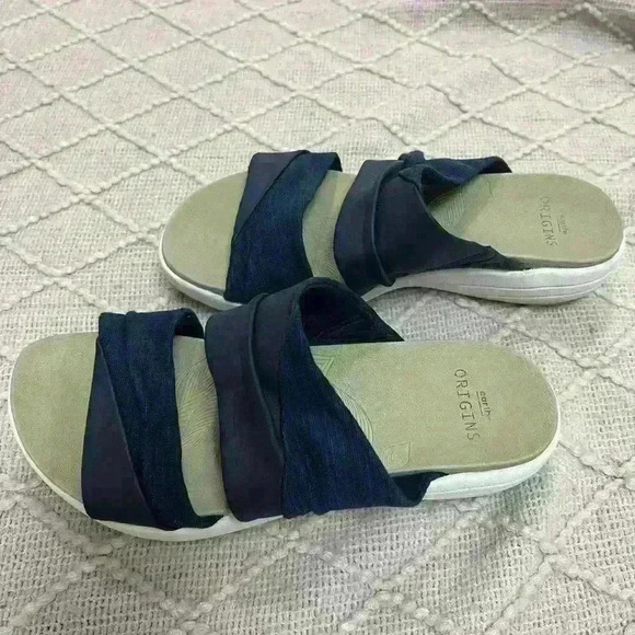Earth Origins Giana Slip On Comfort Walking Sandals in Navy Blue, Women’s Sz 7.5 - Picture 6 of 11